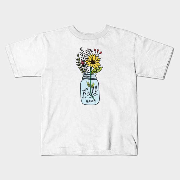 Wild Flowers Kids T-Shirt by smalltownnc